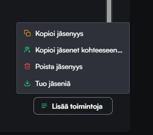 Jäsenten hallinta